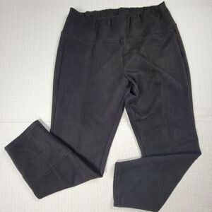J.jill Wearever Smooth-fit‎ Faux-suede Slim-leg Pants Size Large Black
